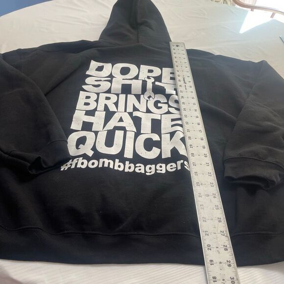 Fbomb Baggers Hoodie Sweatshirt Mens 3XL Black Biker fbombbagger - Picture 7 of 7